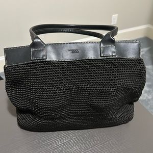 The Sak black crochet bag
